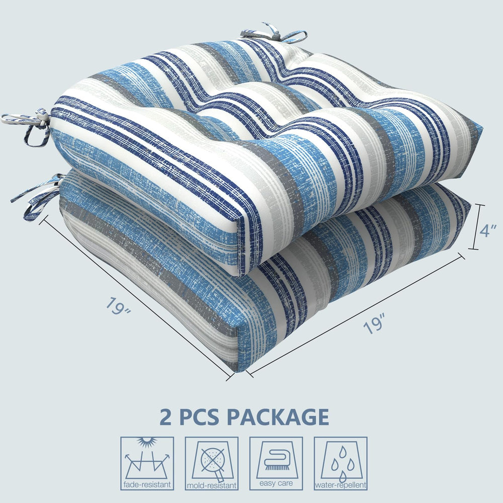 Side view of LVTXIII outdoor seat cushions showing thickness and design