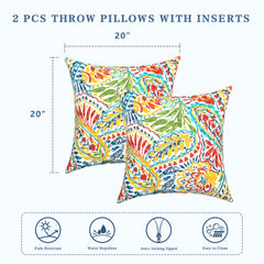 Side view of LVTXIII Outdoor Throw Pillow with vibrant paisley design