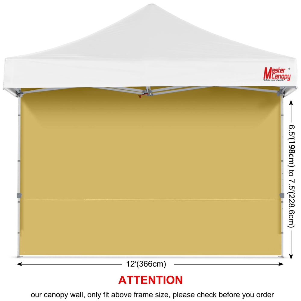 Side view of MASTERCANOPY 12x12 canopy sidewall