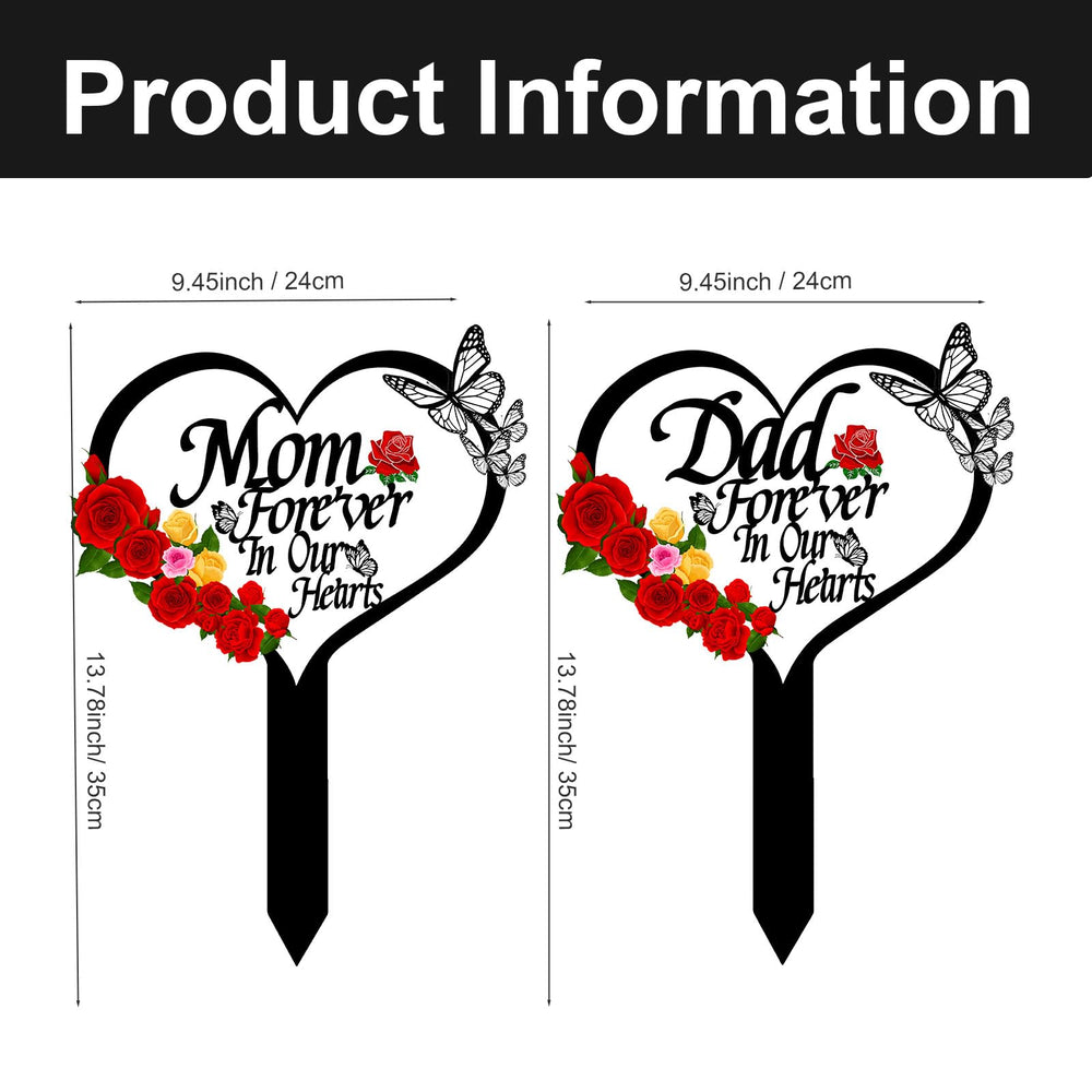 Side view of metal grave marker with floral design