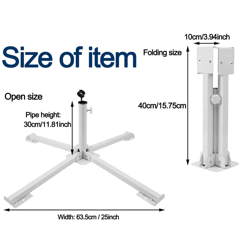 Side view of MILIMOLI umbrella stand with umbrella