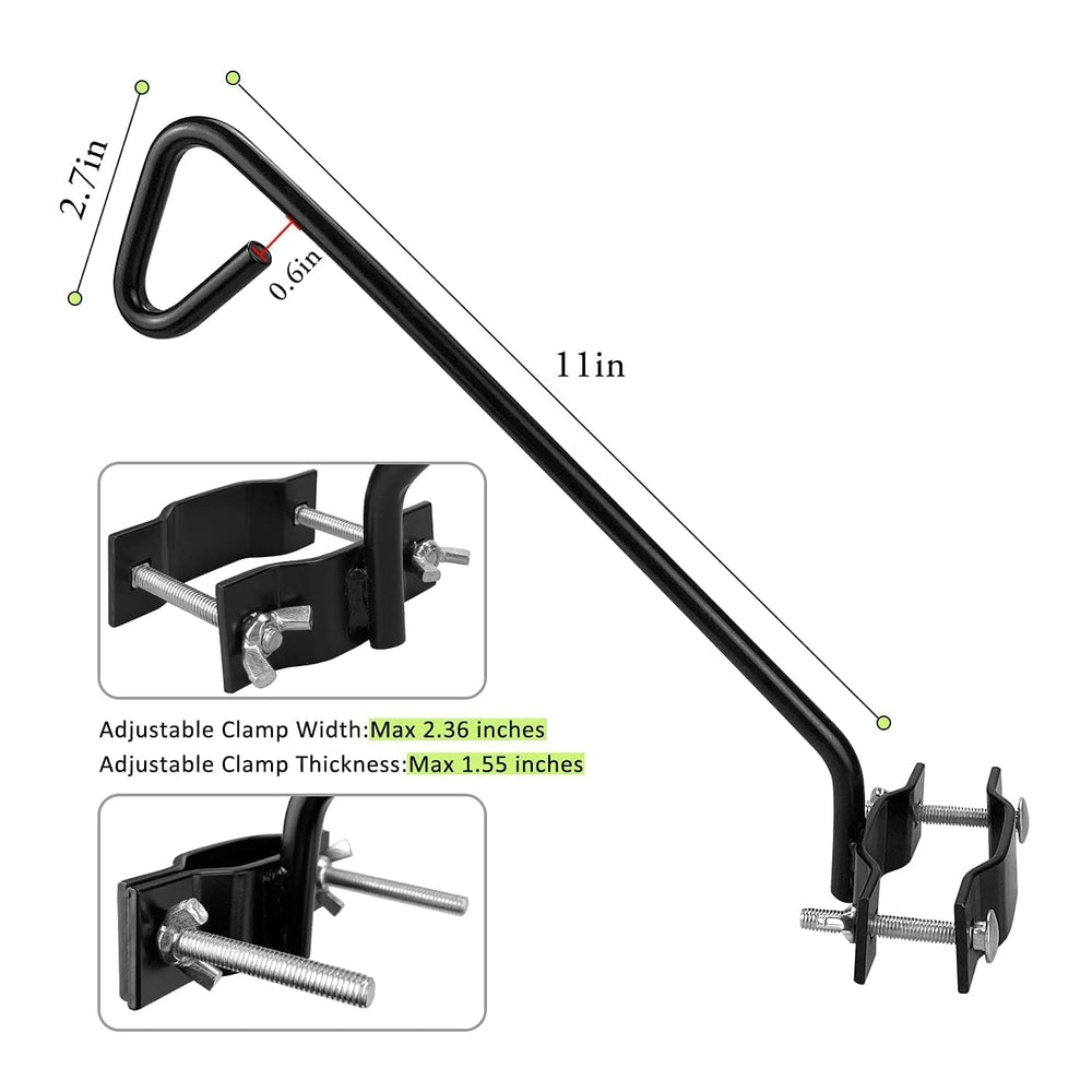 Side view of MIXXIDEA Deck Hook holding a bird feeder