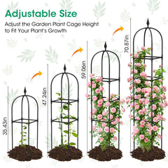 Side view of MQHUAYU Garden Trellis in black