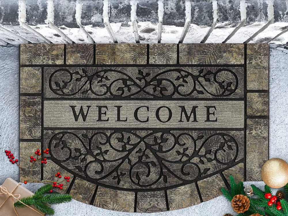 Side view of MTOUOCK welcome mat showing thickness