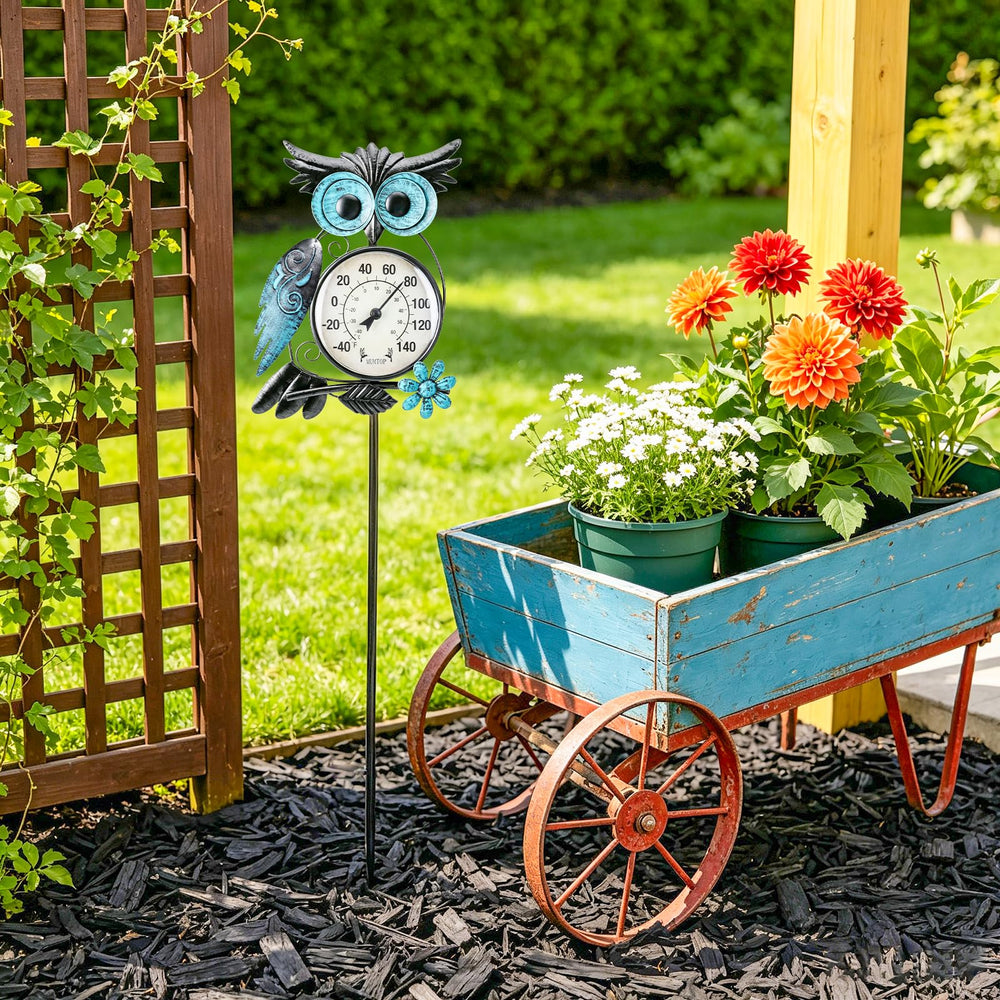 Side view of MUMTOP Outdoor Thermometer highlighting design