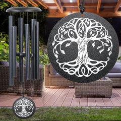 Side view of NETAEX Retirement Wind Chime outdoors
