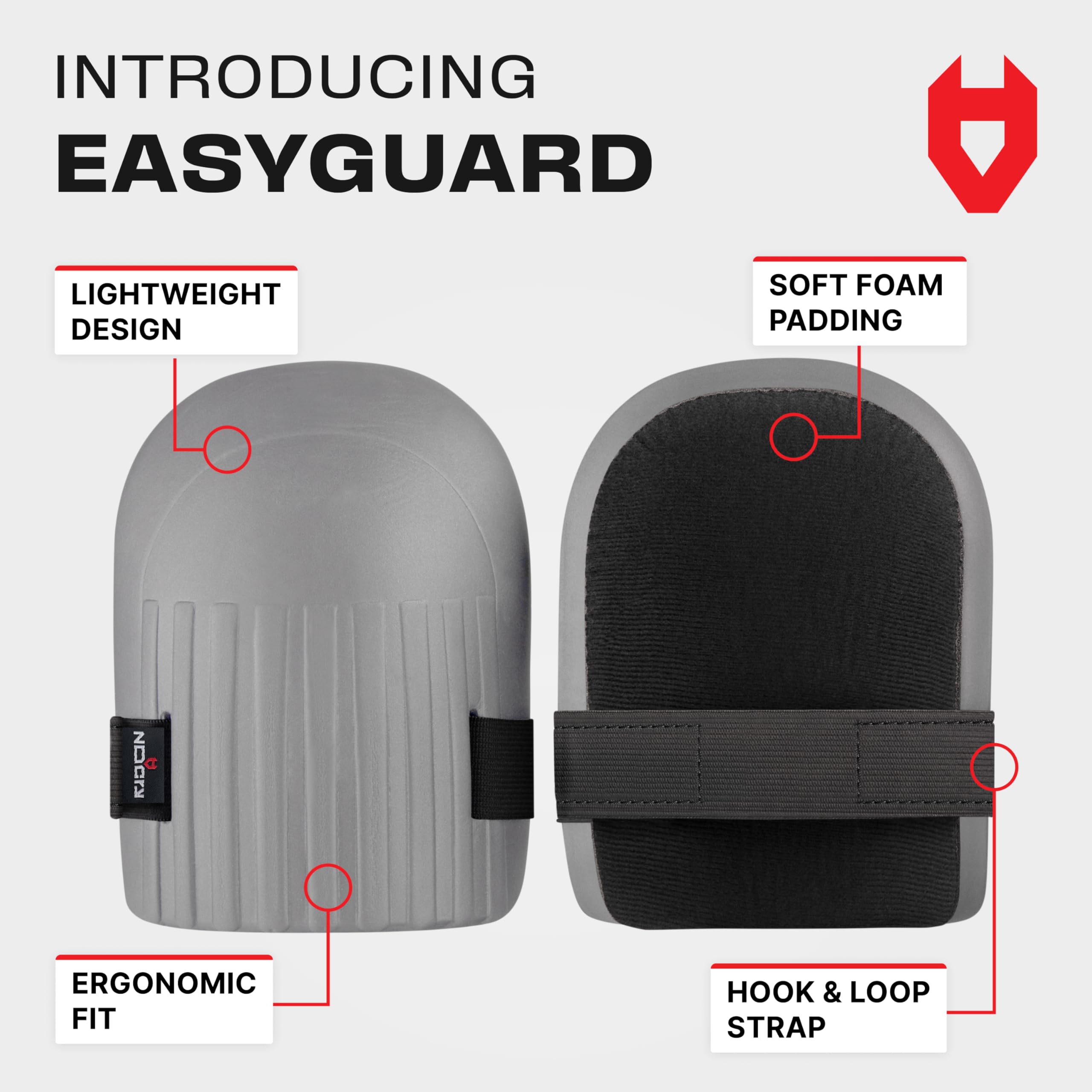 Side view of NoCry Gardening Knee Pads showing foam padding