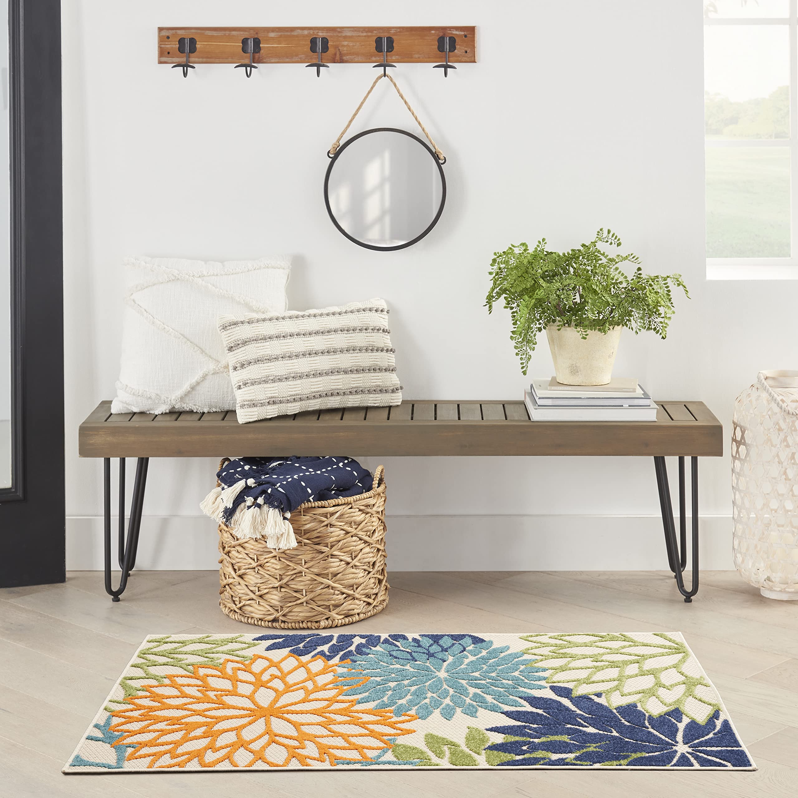 Side view of Nourison Aloha 36" x 60" rug texture