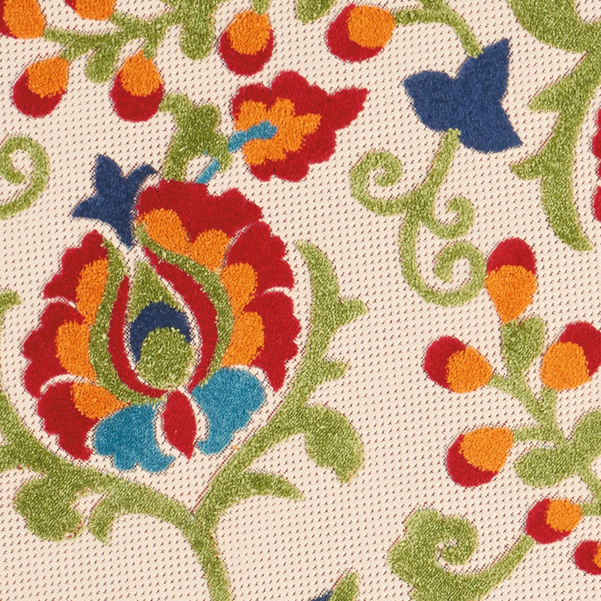 Side view of Nourison Aloha Multicolor Area Rug 3' x 5'