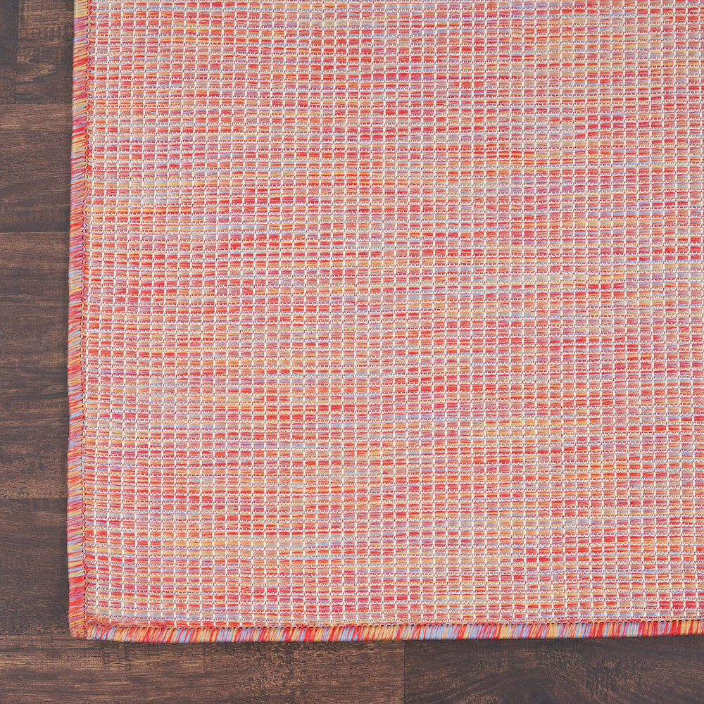 Side view of Nourison Positano Rainbow outdoor rug