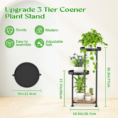 Side view of Oppro 3 Tier Plant Stand showing tiered structure