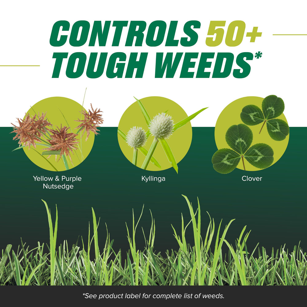 Side view of Ortho Nutsedge Killer highlighting the label and coverage area