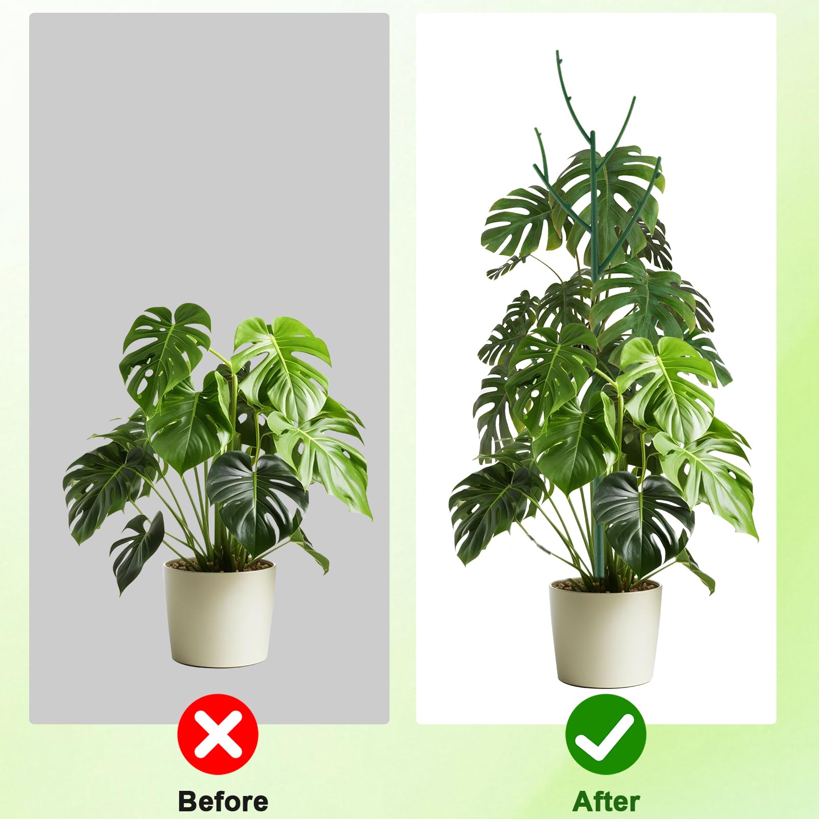 Side view of PERSZEN stackable plant stakes