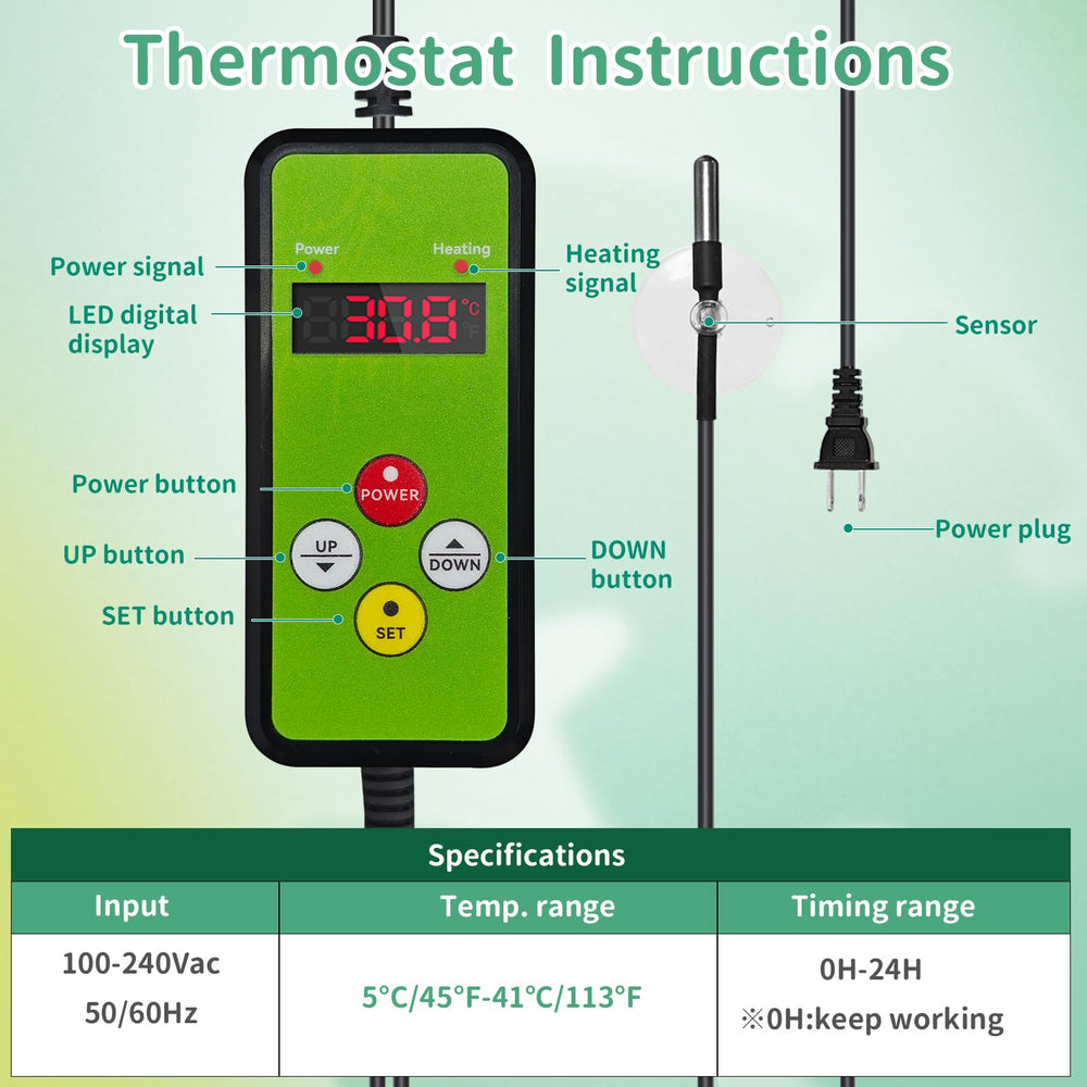 Side view of PETZOOKA heat mat showing temperature control features