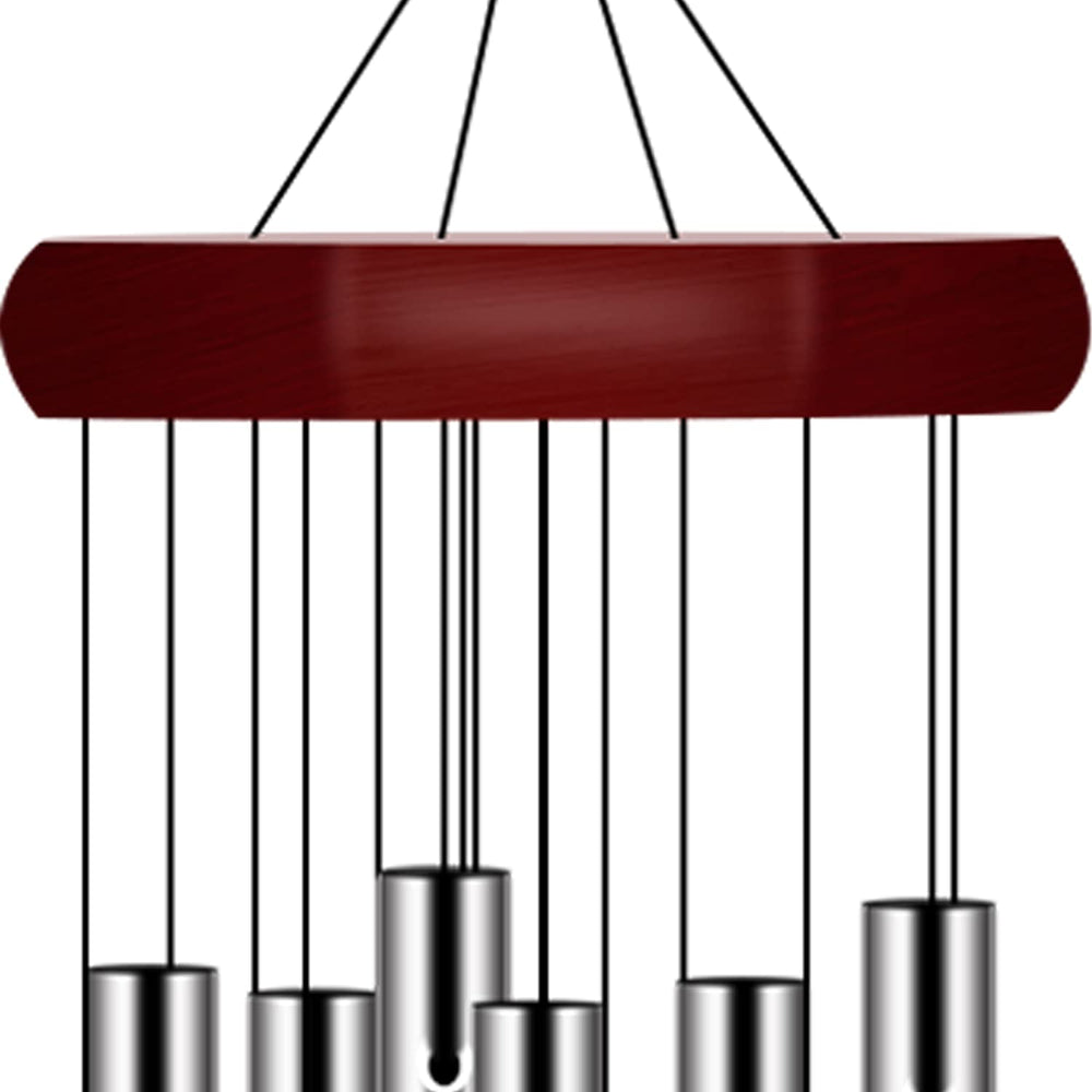 Side view of Pgzsy Memorial Wind Chimes hanging in a garden