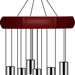 Side view of Pgzsy Memorial Wind Chimes hanging in a garden