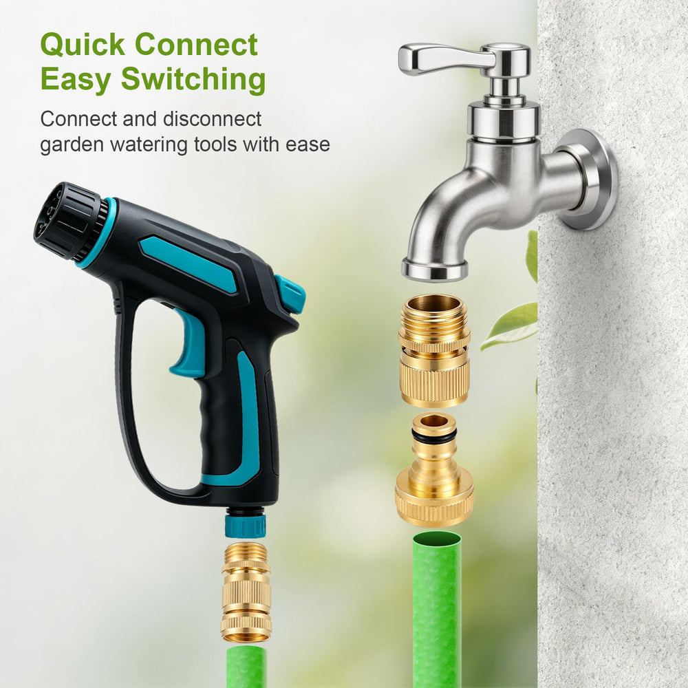 Side view of Pniimoo quick connect fittings demonstrating secure locking