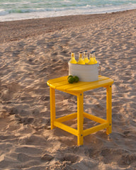 Side view of Polywood South Beach 18-inch table showing size