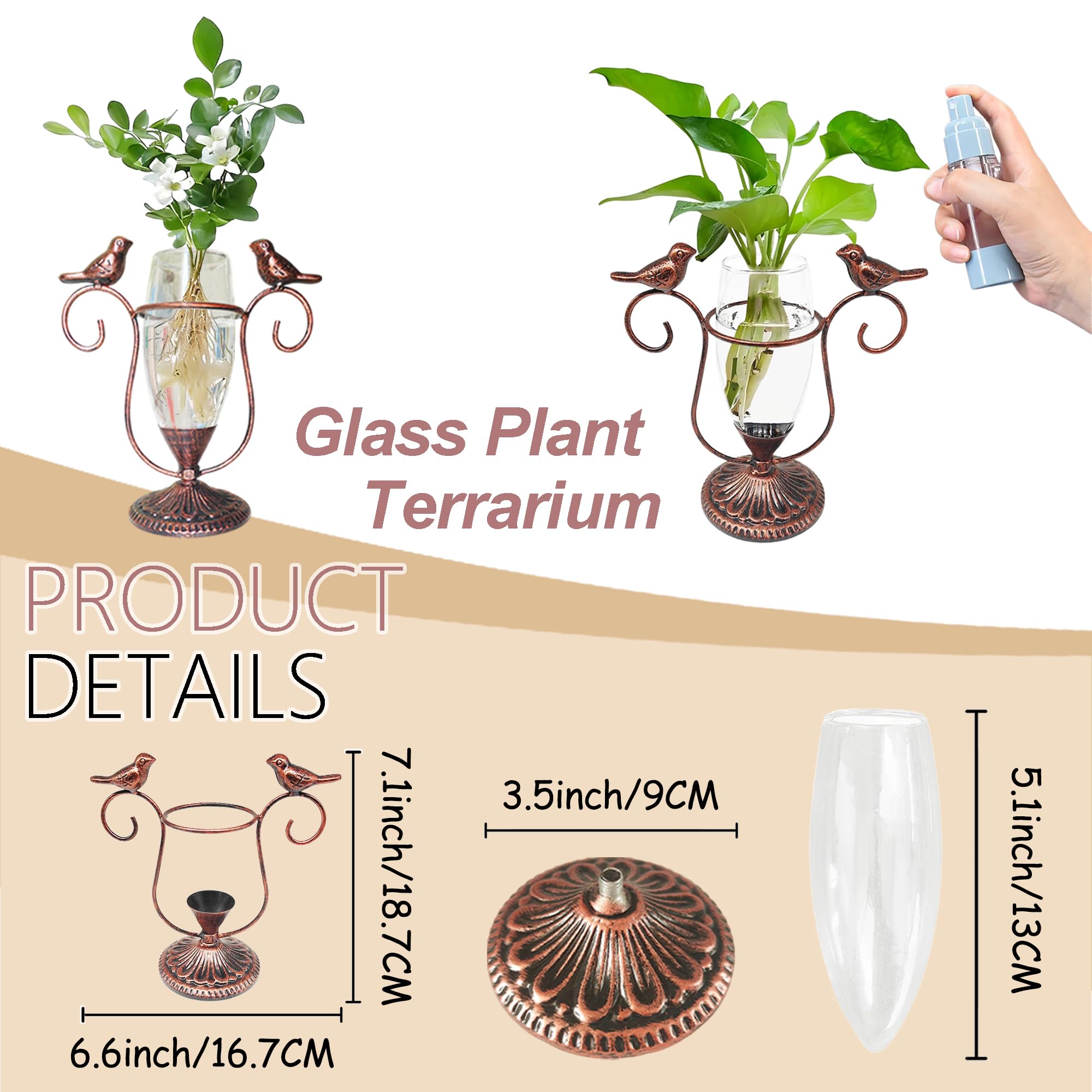 Side view of POXOHO plant propagation station on desk