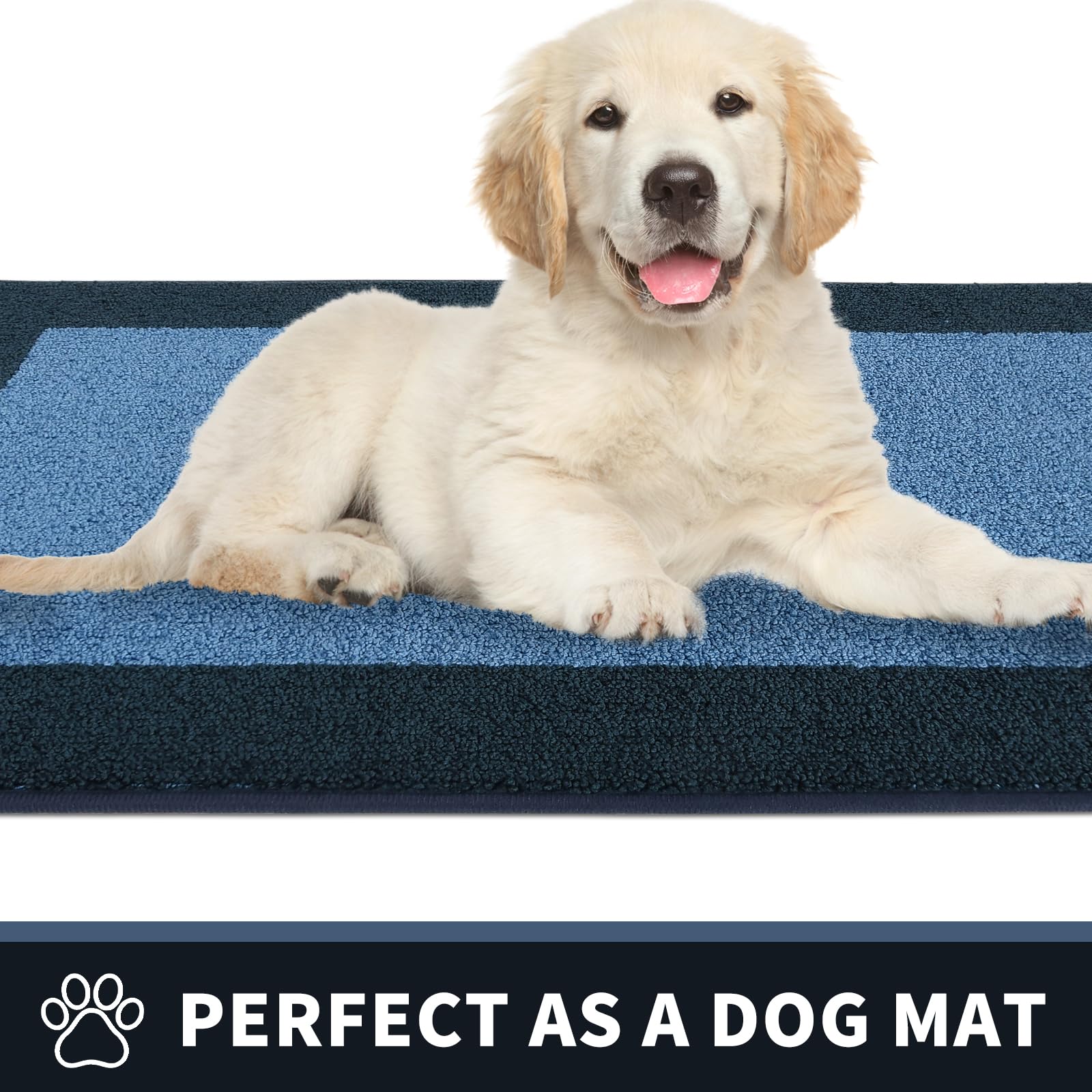 Side view of PURRUGS Indoor Door Mat demonstrating low-profile design
