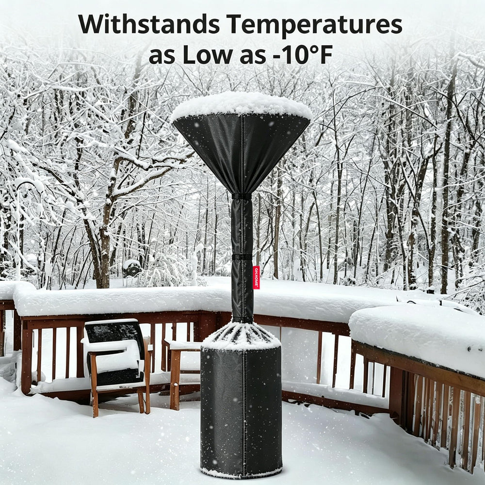 Side view of QH.HOME Patio Heater Cover details