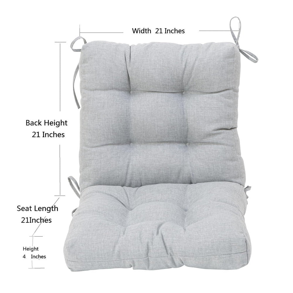 Side view of QILLOWAY Outdoor Chair Cushion with ties