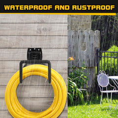 Side view of QMSK Garden Hose Holder showing silicone wrap