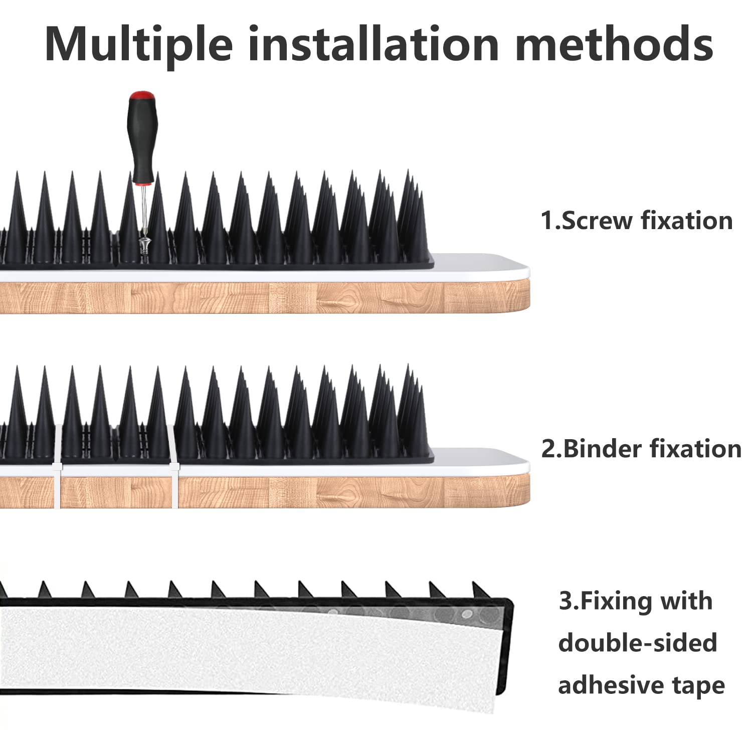 Side view of Quunoot Bird Spikes on a roof edge