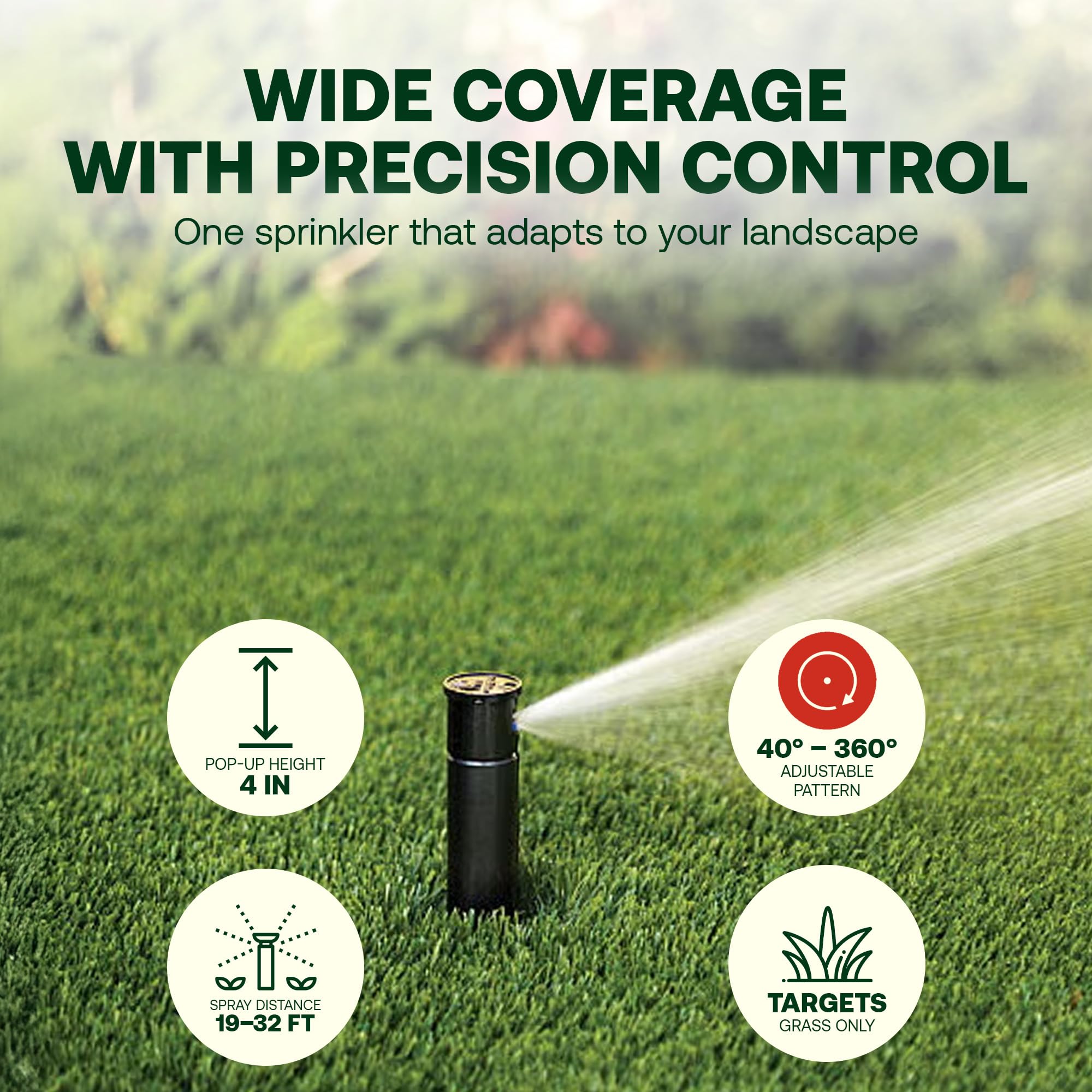 Side view of Rain Bird 32SA Rotor Sprinkler Head