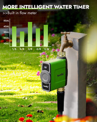 Side view of RAINPOINT WiFi Water Timer showing controls