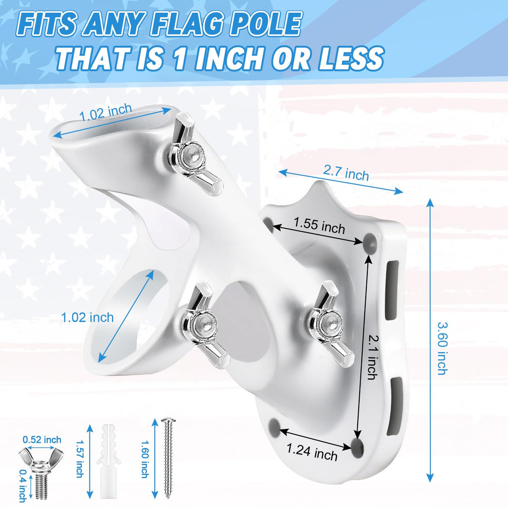 Side view of REERON 2-position flag pole holder