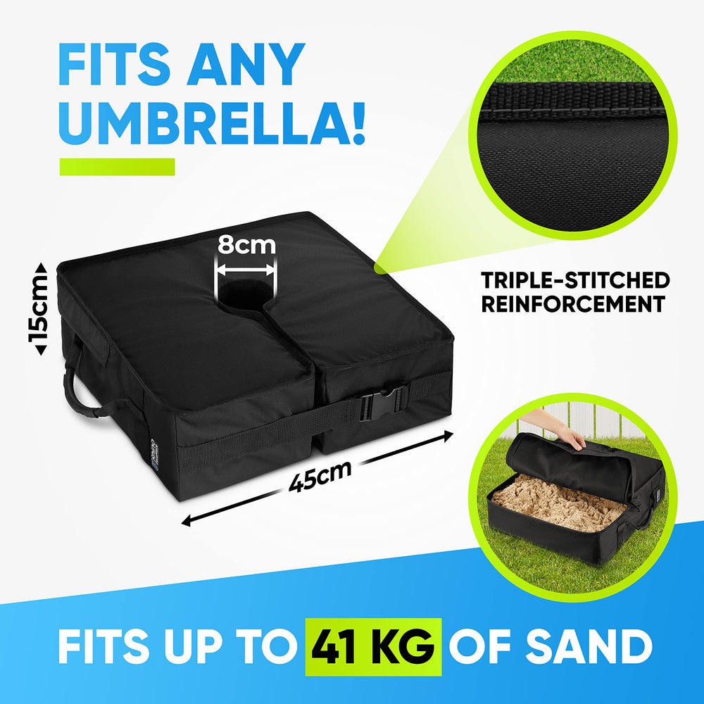 Side view of Rhino BaseMate umbrella base showcasing its design