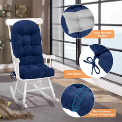 Side view of ROFIEJOX Rocking Chair Cushion showing thickness