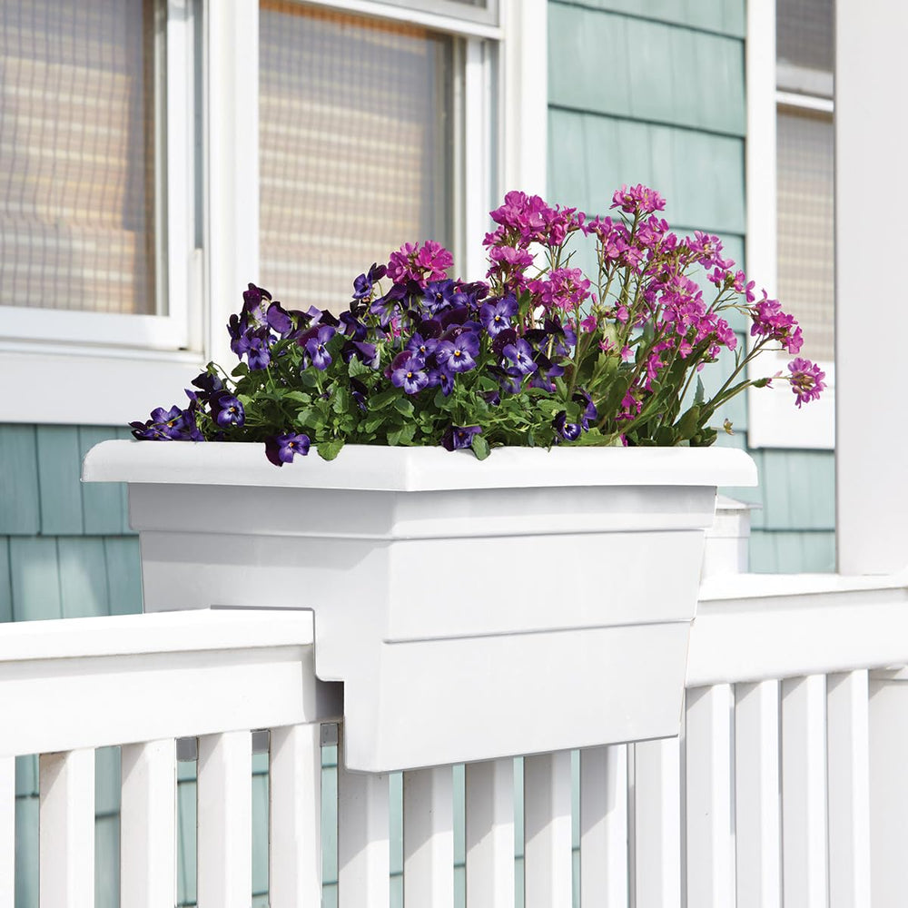 Side view of Root & Vessel 24 Inch railing planter box