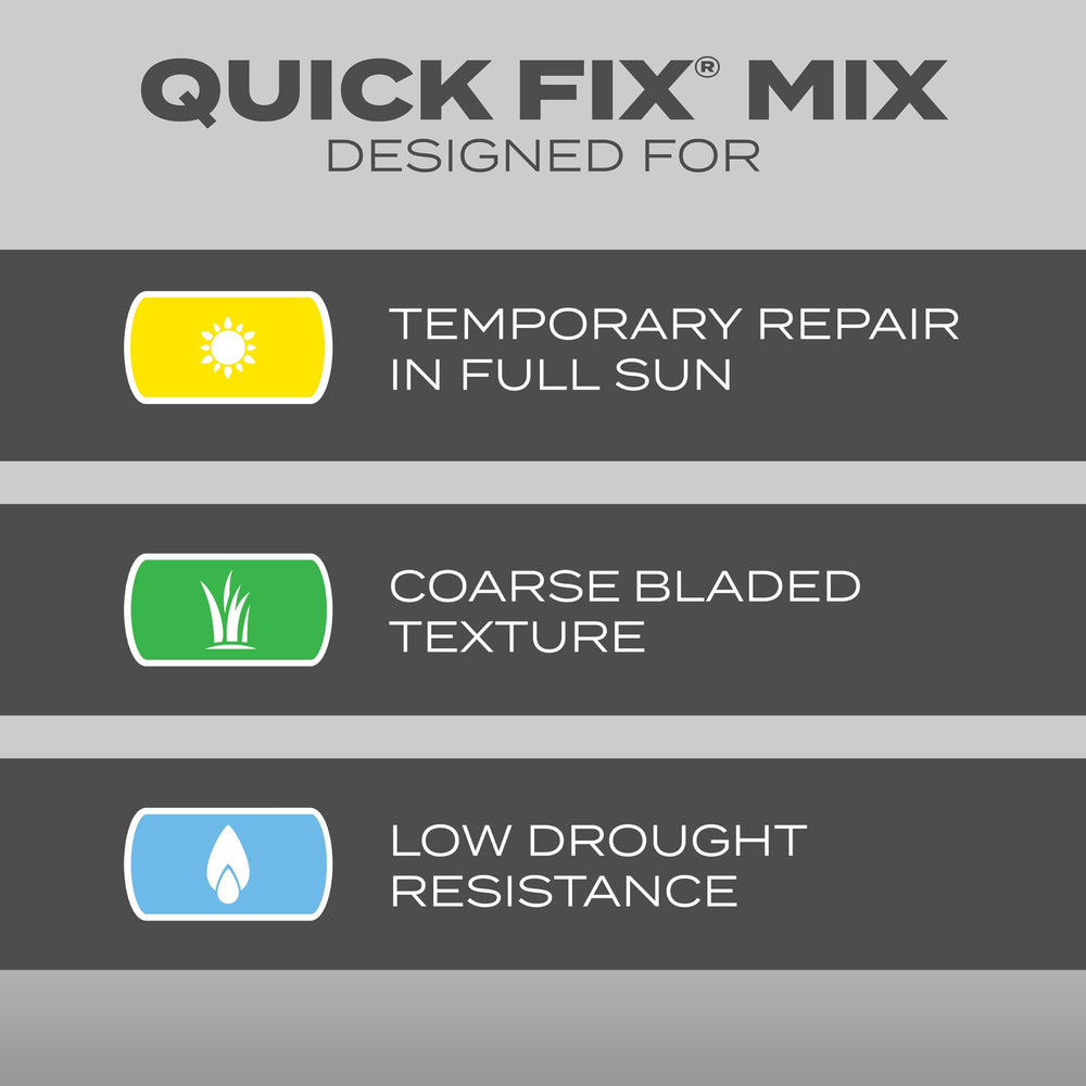 Side view of Scotts Turf Builder Grass Seed Quick Fix Mix bag