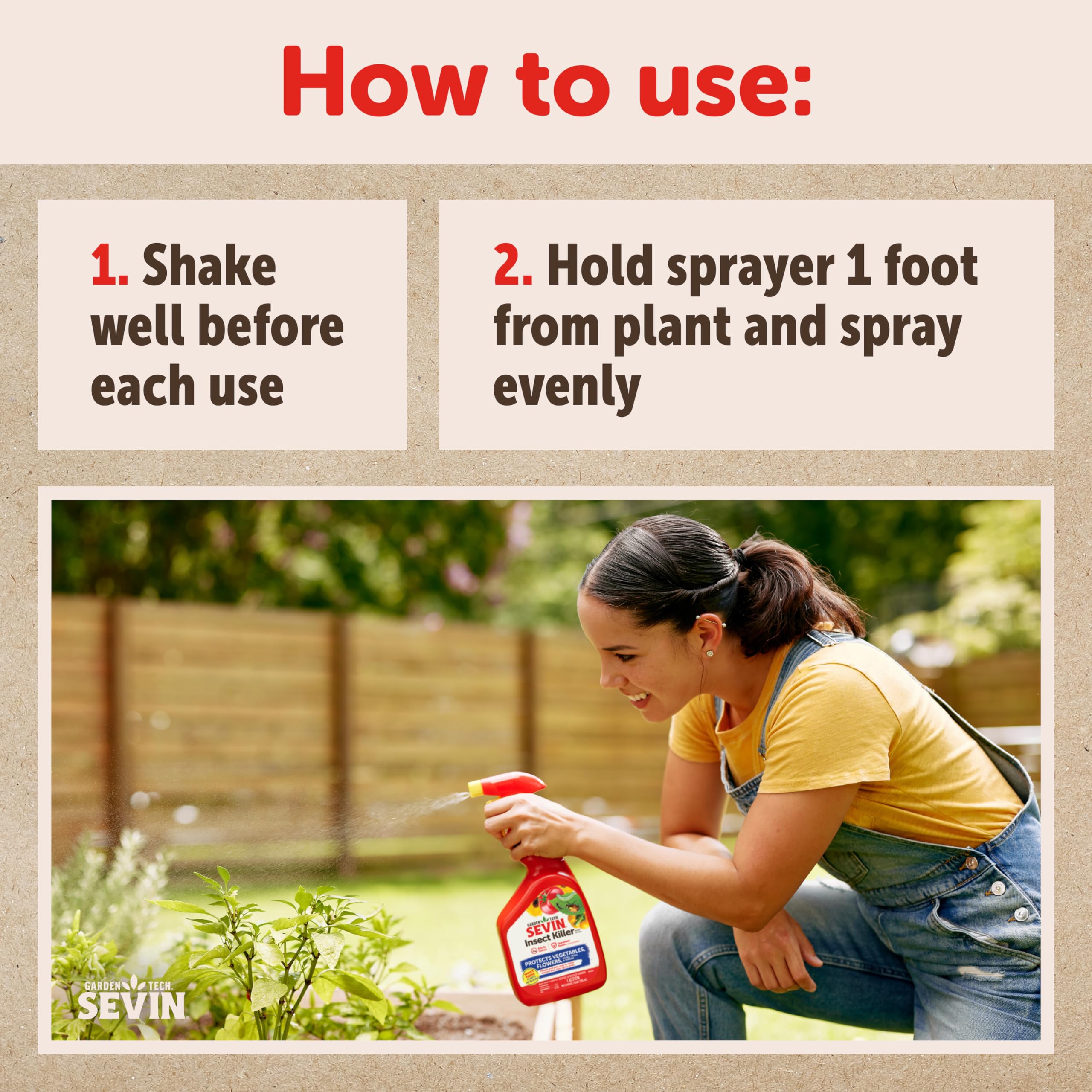 Side view of Sevin Insect Killer Spray 32 oz bottle