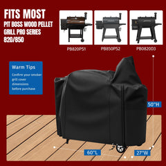 Side view of SHINESTAR Grill Cover showing dimensions