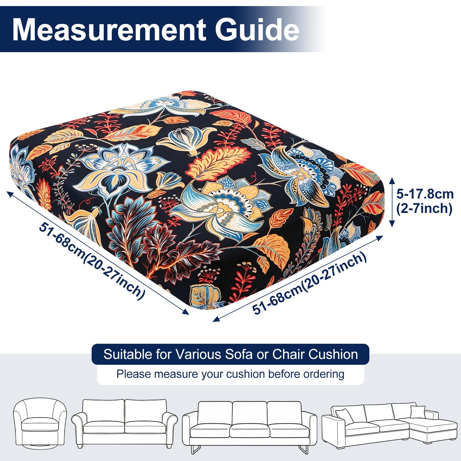 Side view of Smiry cushion cover showcasing elastic fit