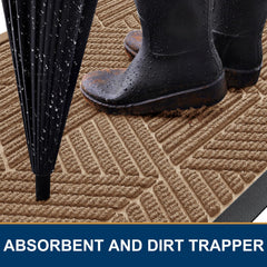Side view of Smiry low-profile rubber doormat