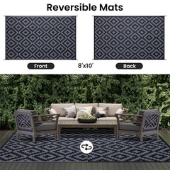 Side view of Smiry Outdoor Rug showing the texture