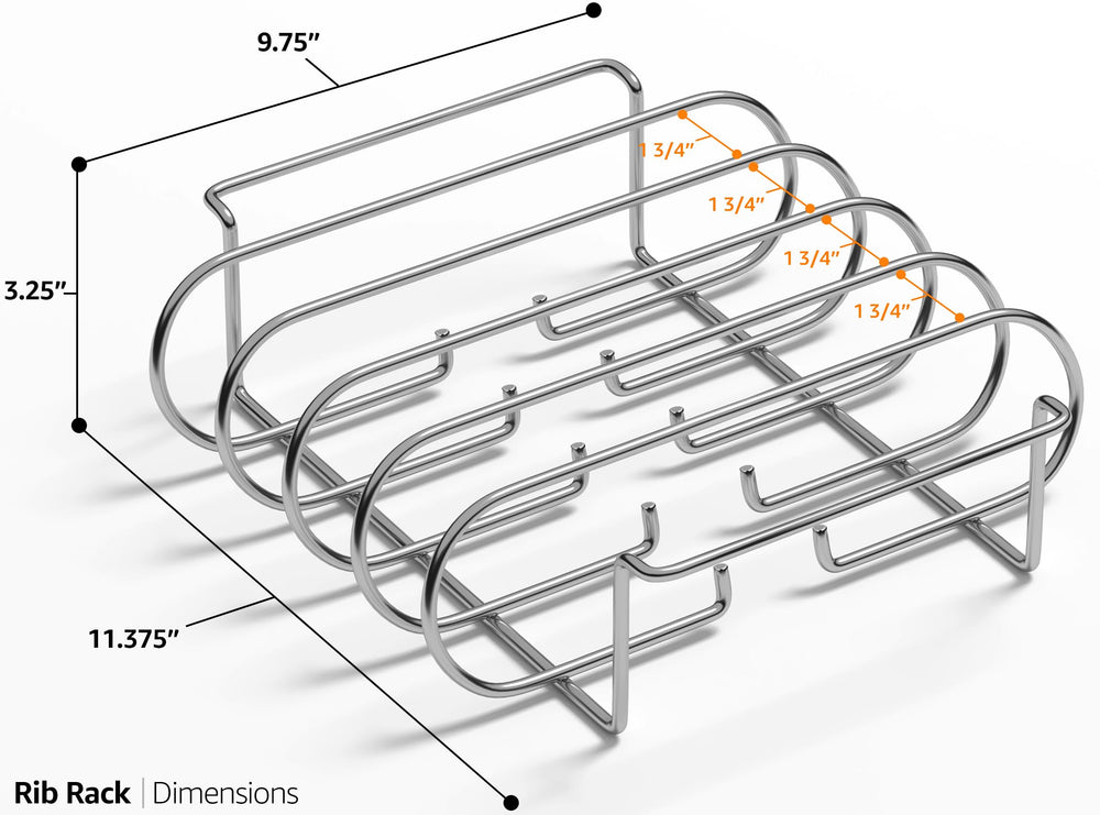 Side view of Sorbus Rib Rack showing dimensions