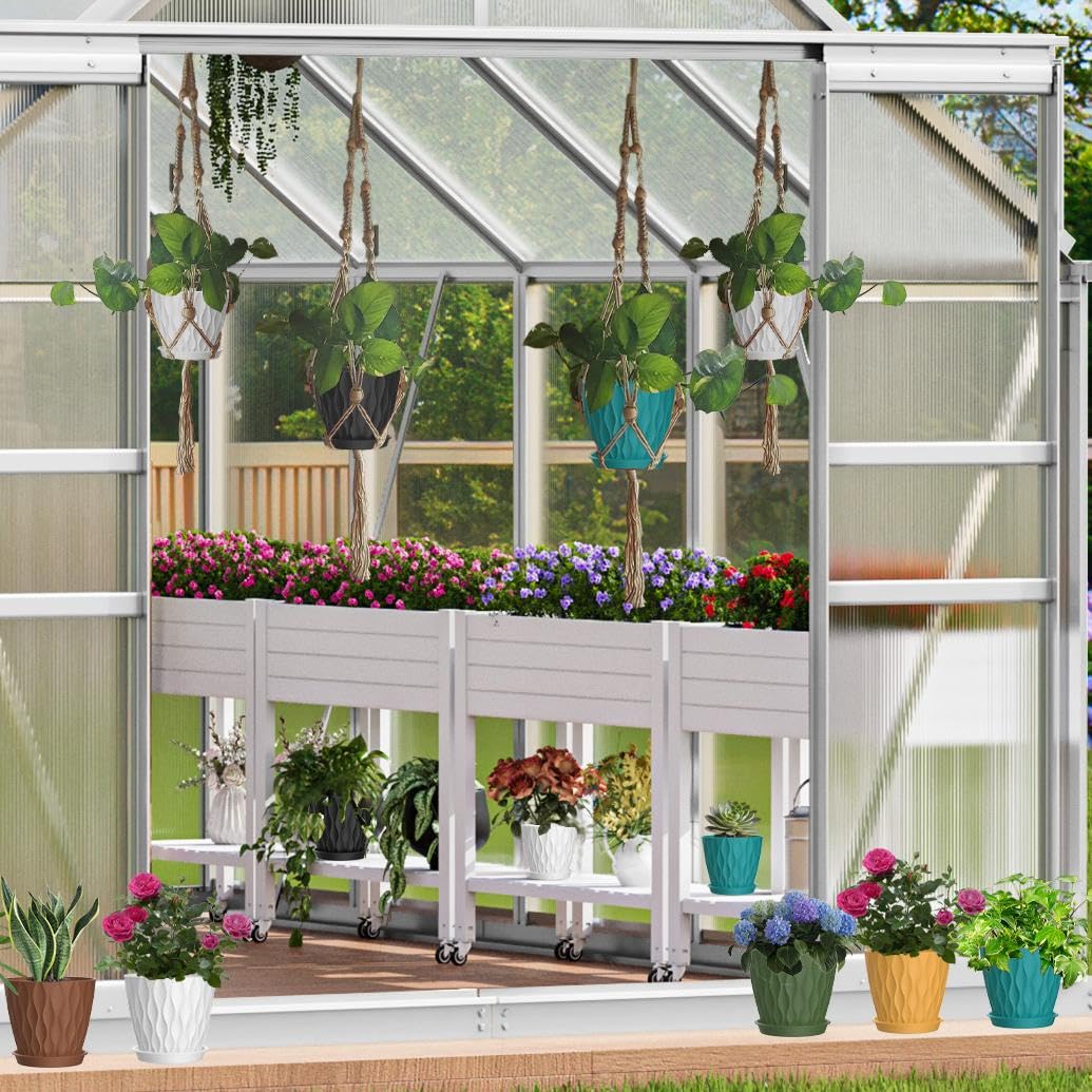 Side view of SQKH 5-inch planter pots in modern design