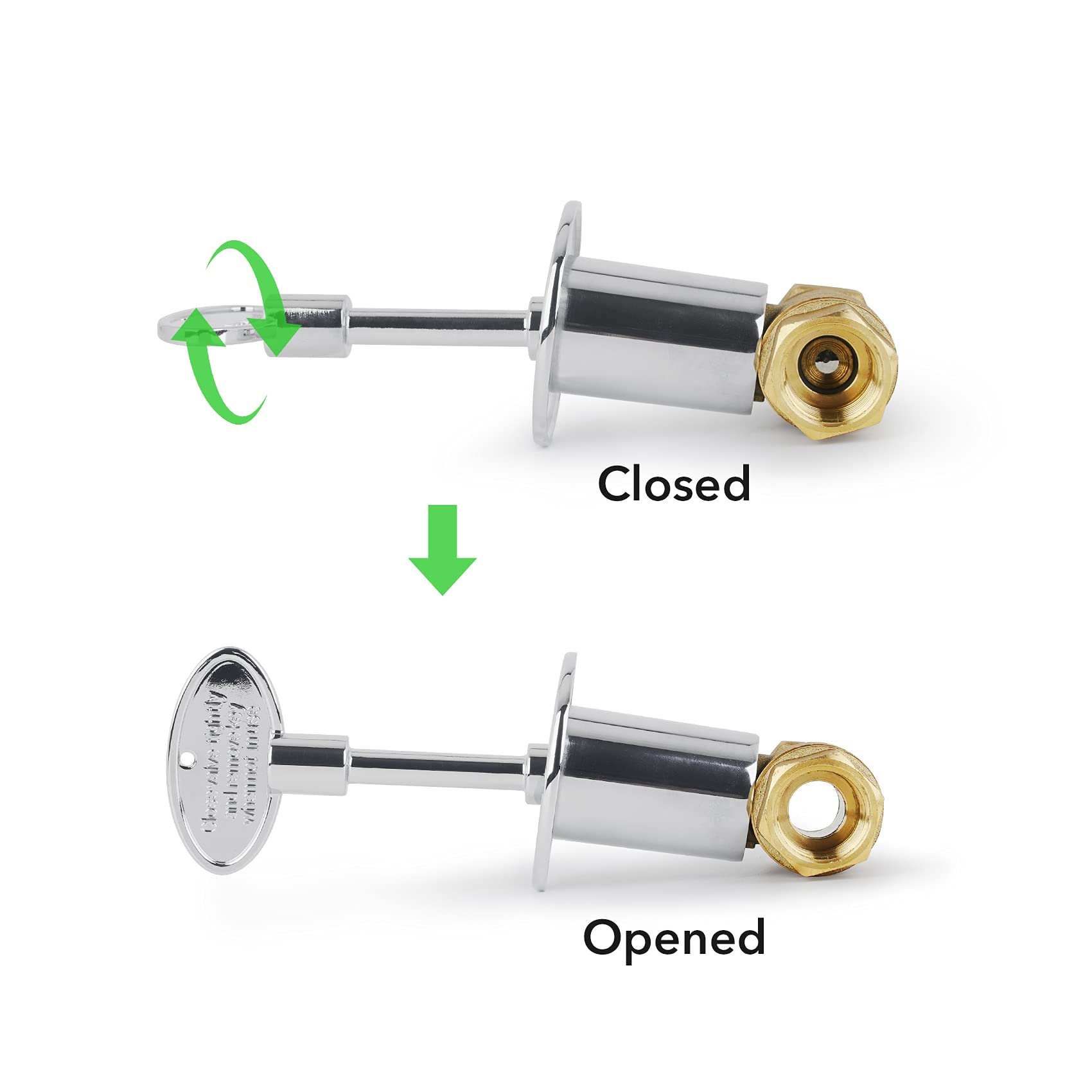 Side view of Stanbroil 8-Inch gas valve key