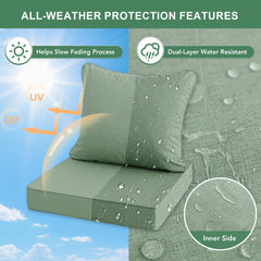 Side view of Summsun Outdoor Cushion showing fabric texture