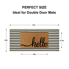 Side view of Sungea 2'x4.3' door mat showing thickness