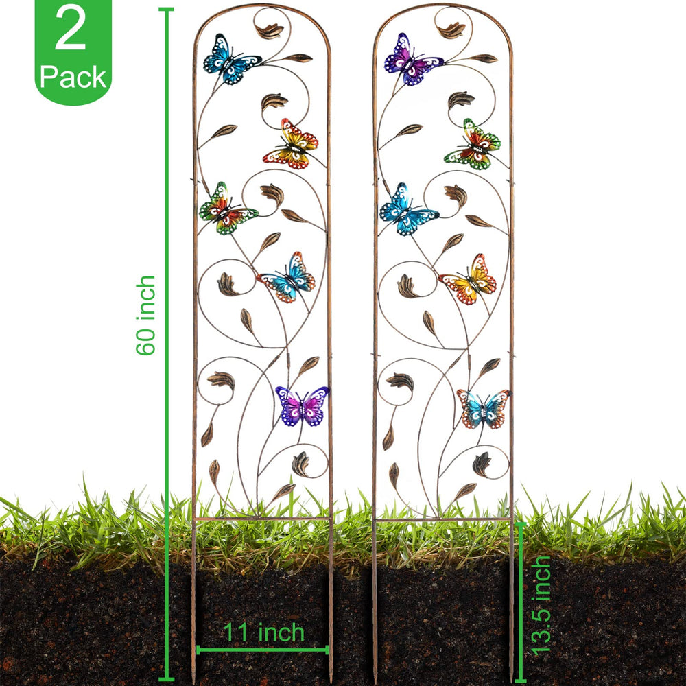 Side view of SUNNYPARK metal trellis with butterflies