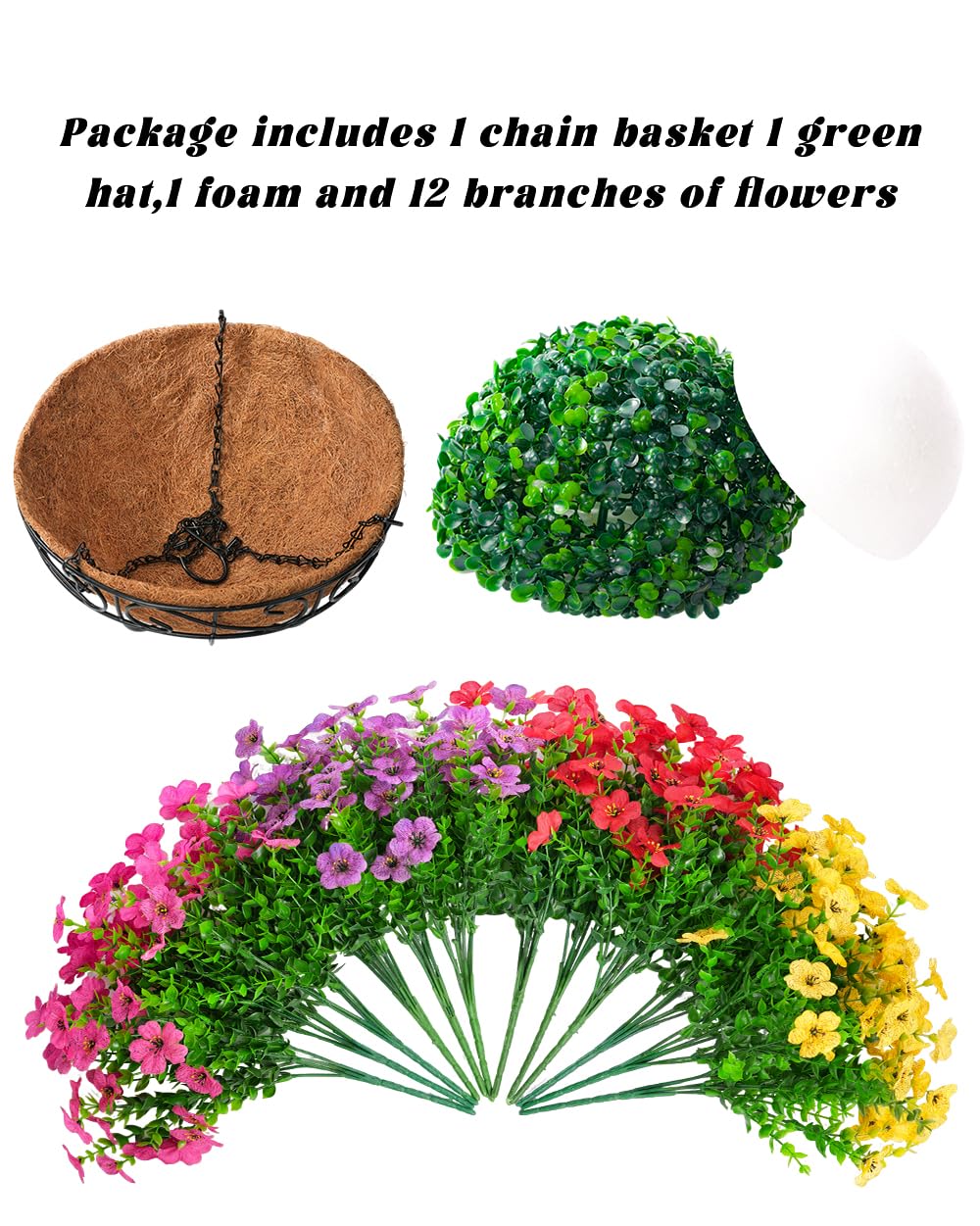 Side view of TDHDIKE hanging flowers in outdoor setting
