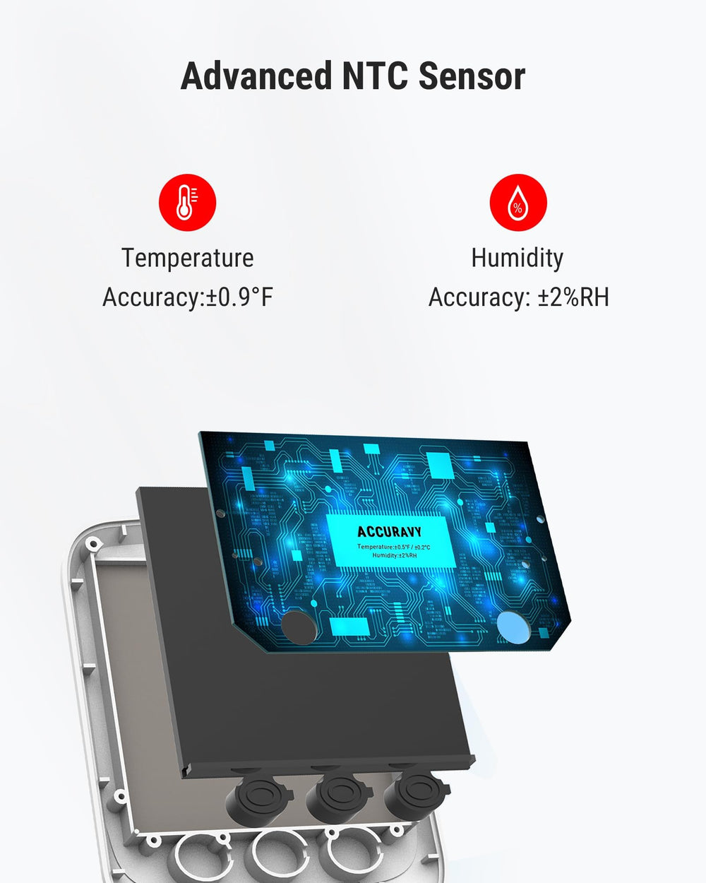 Side view of TempPro TempAir Thermometer highlighting Bluetooth connectivity