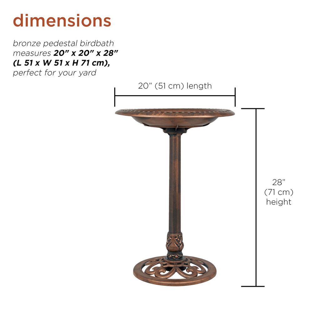Side view of the 20-inch diameter basin