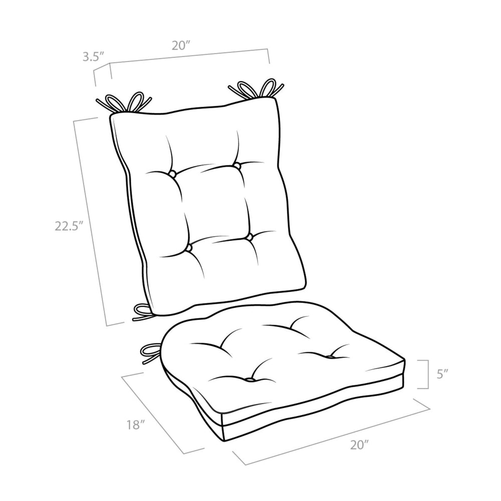 Side view of the Arden Selections Rocking Chair Cushion